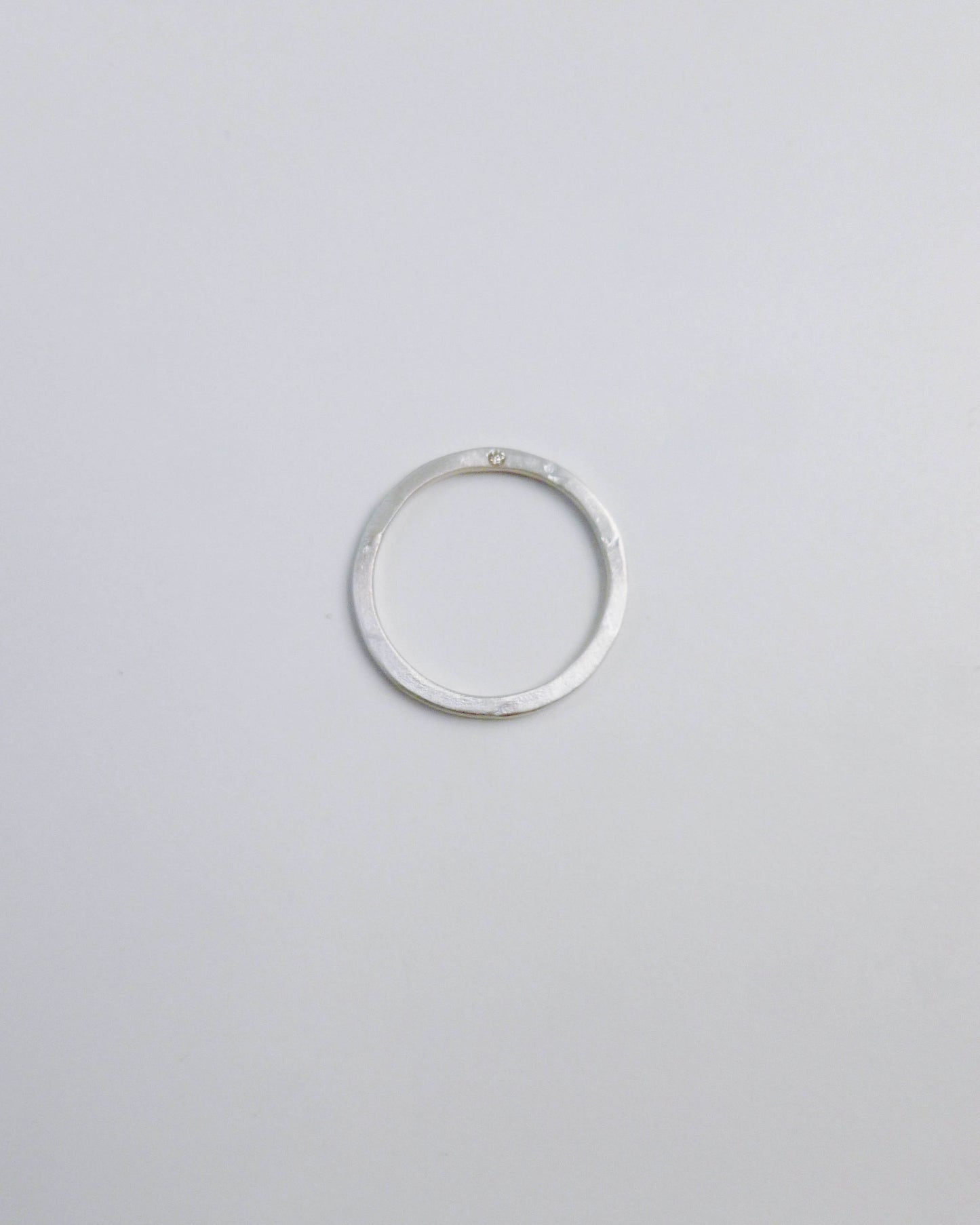 bague argent createur minimaliste diamant