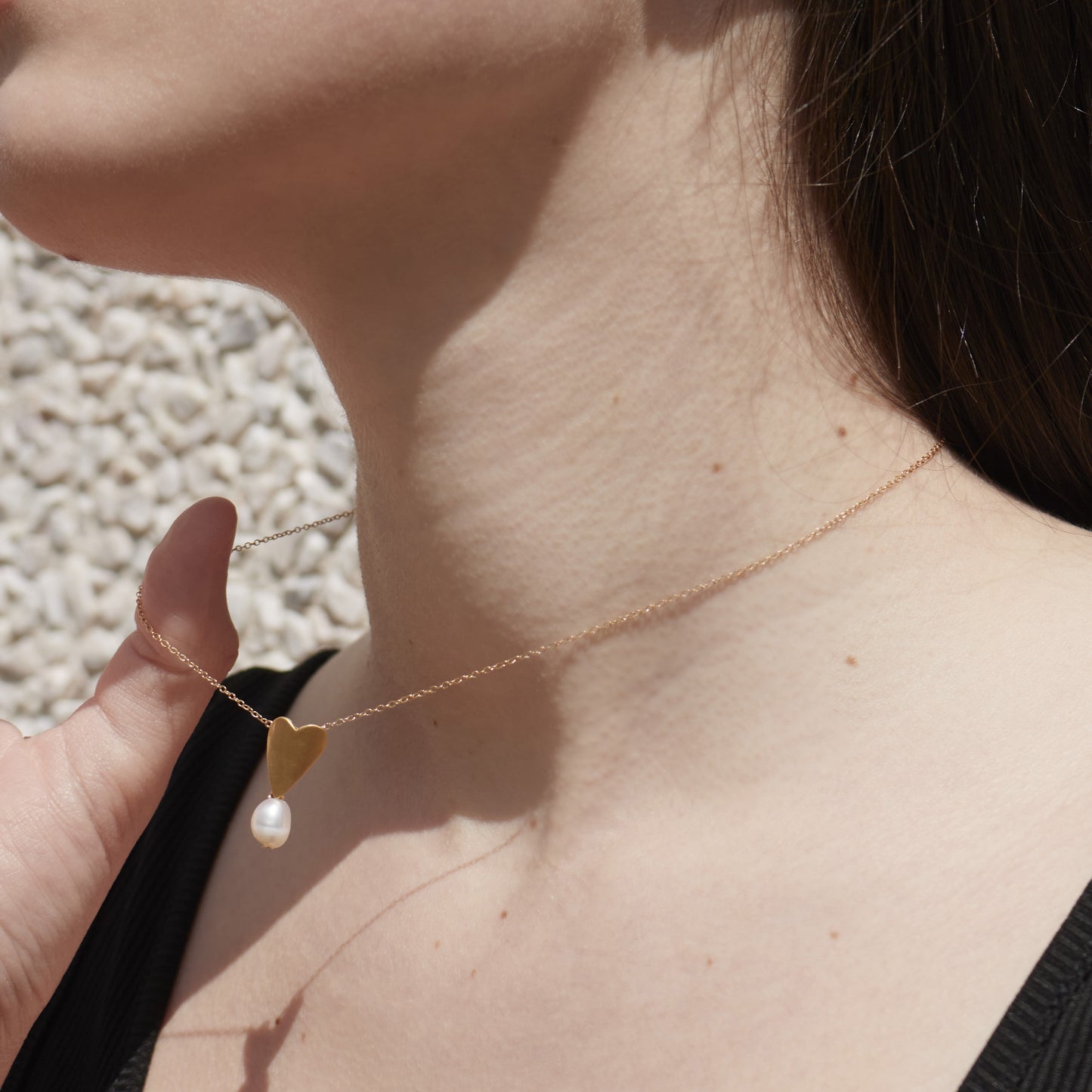 collier coeur doré