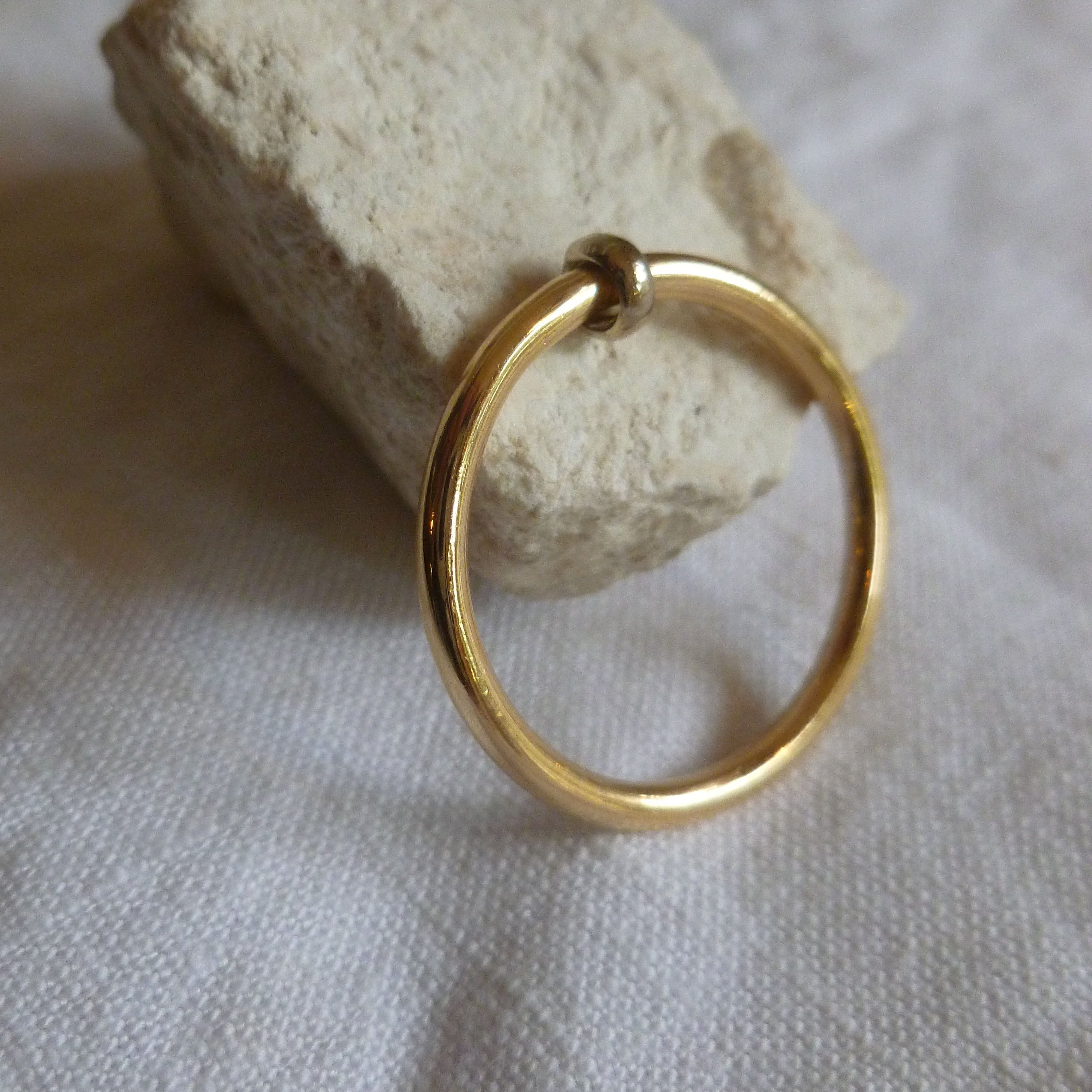 Bague deux ors minimalistes