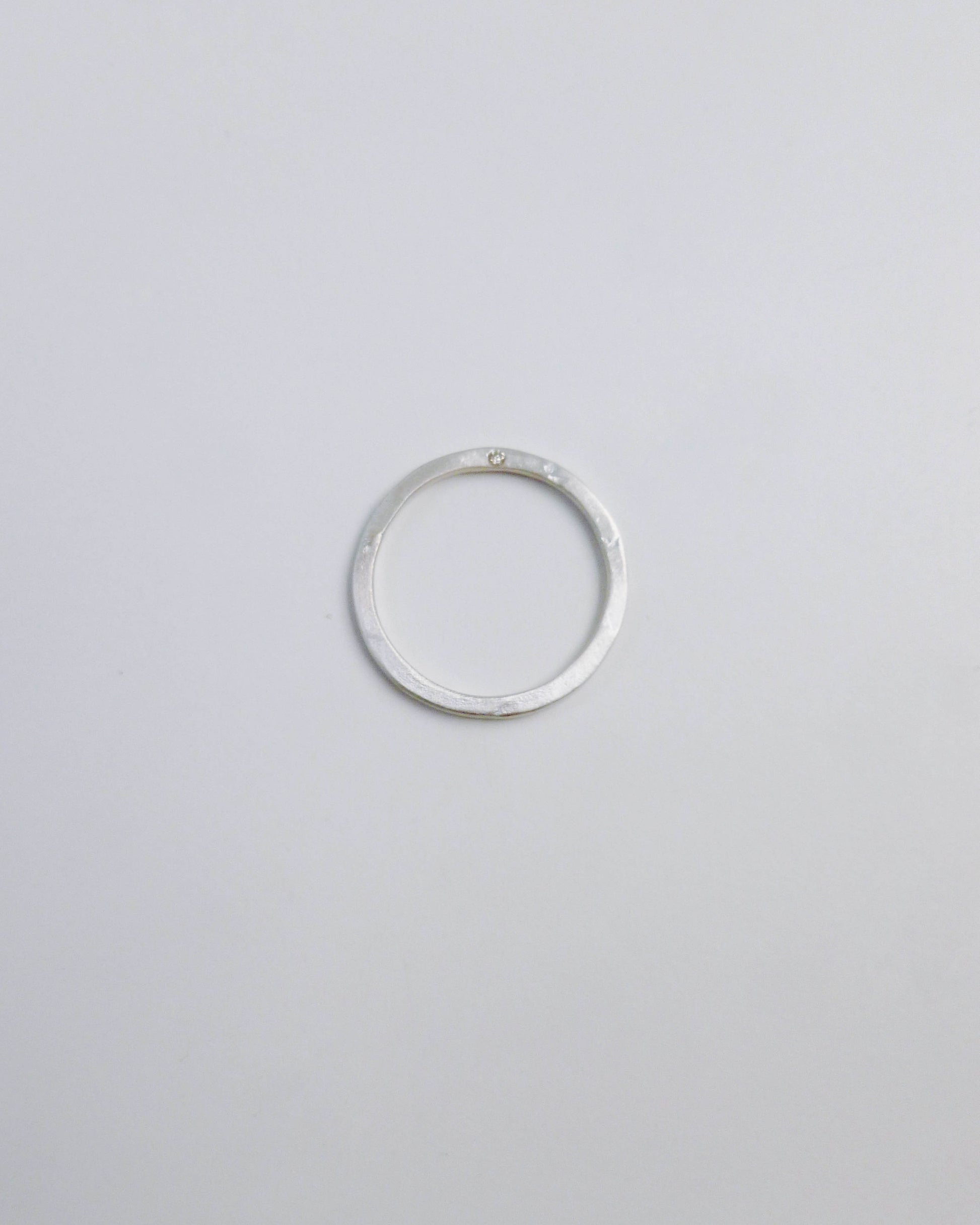 bague argent createur minimaliste diamant