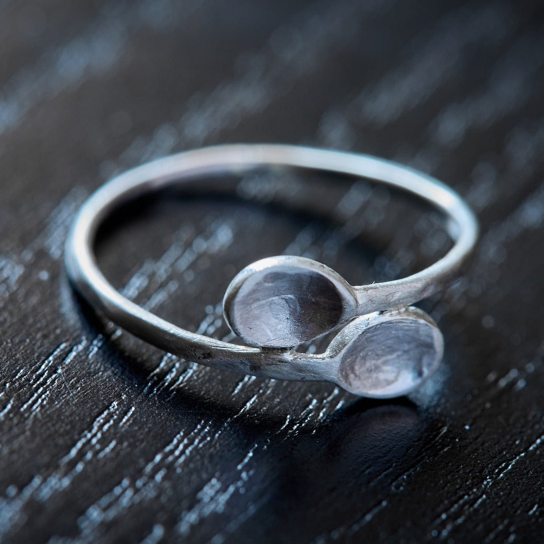bague cuillère en argent